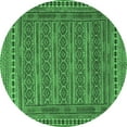 thumbnail image 1 of Ahgly Company Indoor Round Southwestern Emerald Green Country Area Rugs, 8' Round, 1 of 4