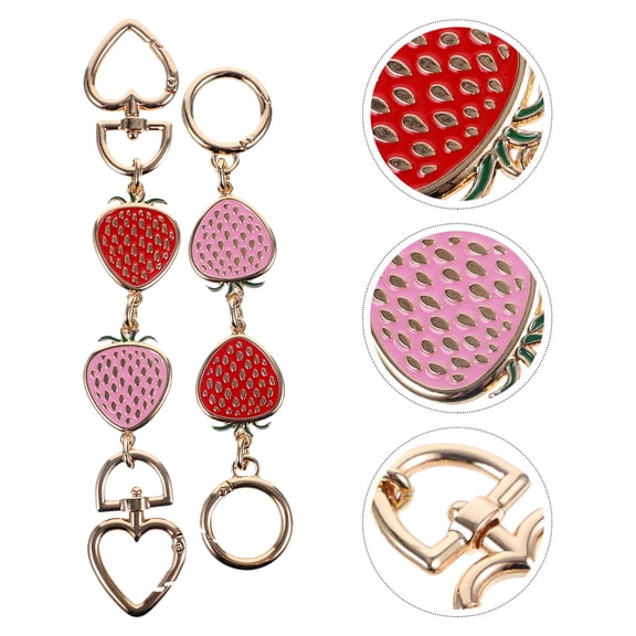 FRCOLOR 2 Pcs Accessories Strawberry Bag Chain Bag Strap Extenders 14X2.5cm
