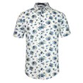 thumbnail image 1 of CamiHawaiaDe PlaEstampado Floral Con Botones ManCorCamiDe Verano PaHombres Blancuzco 44, 1 of 7