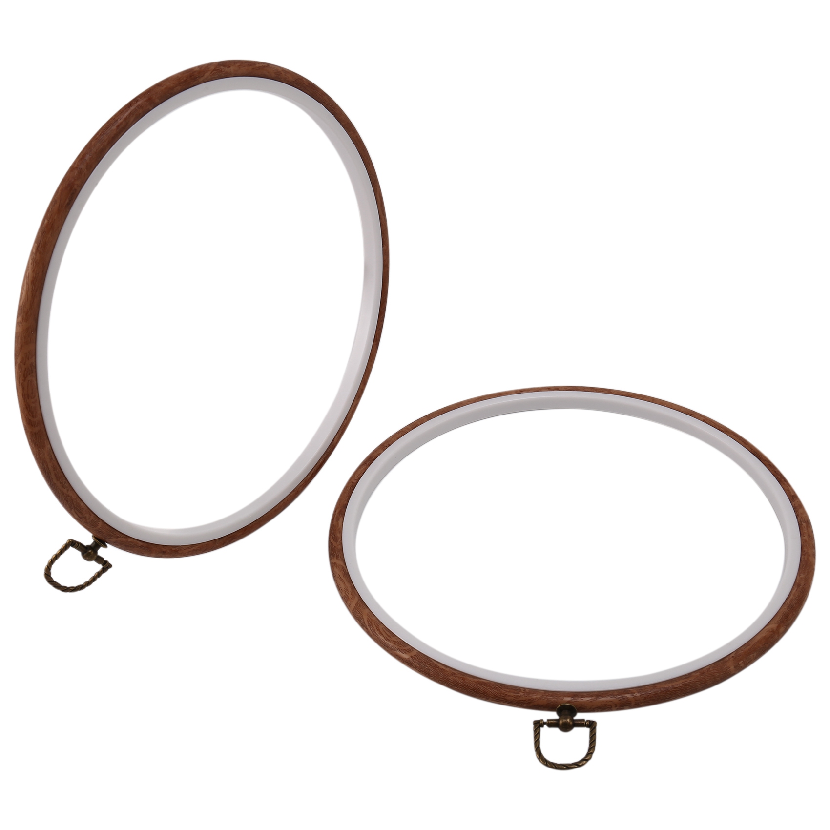 3 Pieces 10 inch 26cm Embroidery Ring No Slip Hoops Set Imitated Wood Display Frame Circle Embroidery Kits