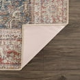 thumbnail image 6 of Hauteloom Avel Living Room, Bedroom Machine Washable Area Rug - Traditional Bohemian Carpet - Boho Vintage Distressed - Bordered - Burgundy, Blue, Beige - 5'3" x 7', 6 of 17