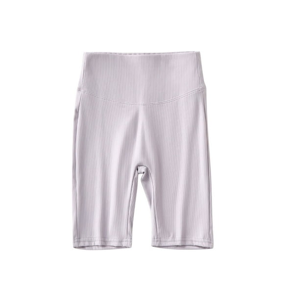 LIUJUNSHOP High Waist Girls Yoga Shorts Stretchy Athletic Leggings Comfortable Summer Workout Play Outfit For Outdoor Wear Purple 15-18 Years