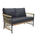 thumbnail image 2 of Better Homes & Gardens Lilah Outdoor Wicker Loveseat, Black, 2 of 9