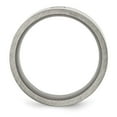 thumbnail image 2 of Chisel Stainless Steel Antiqued and Brushed .03 Carat Black Diamond 10mm Flat Band, 2 of 7