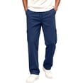 thumbnail image 6 of Mooqilaa Boys Cargo Sweatpants, Fleece-lined Casual Elastic Waist Relaxed Fit Winter Pants Blue Size 7-8 T, 6 of 8