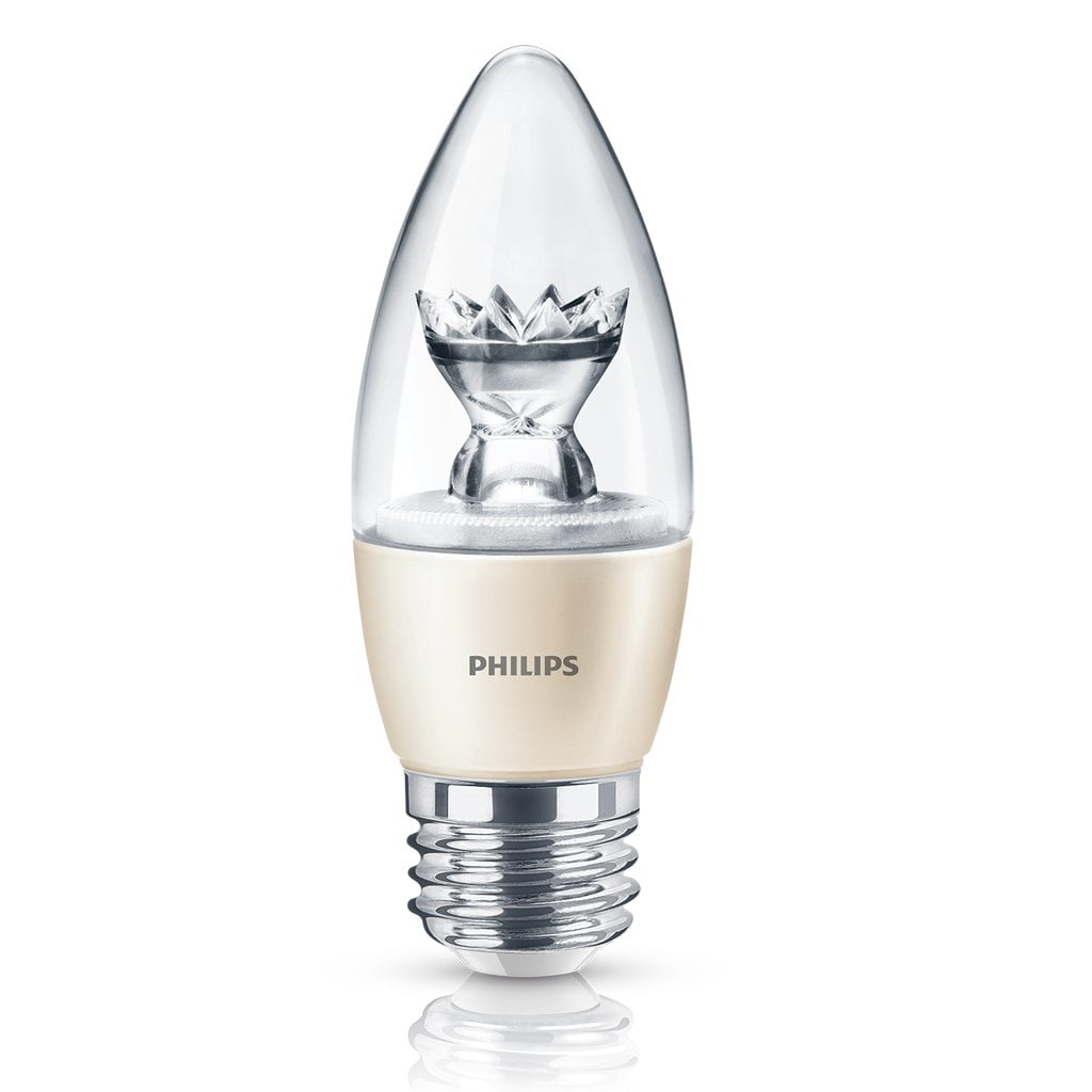 Øl Spytte dobbelt Philips LED Dimmable B13 Candle Light Bulb: 330-Lumen, 2700-Kelvin,  4.5-Watt (40-Watt Equivalent), E26 Base, Soft White, 1-Pack - Walmart.com