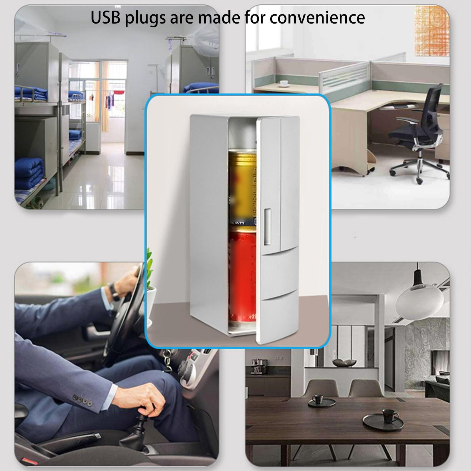 USB Electric Fridge Small Drink Cans / Warmer Freezer Beverage Refrigerator for Computer Laptop
