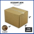 thumbnail image 2 of EcoSwift Brand Premium 7x5x5 Cardboard Boxes Mailing Packing Shipping Box Corrugated Carton 23 ECT, 7"x5"x5", Brown, 175-Pack, 2 of 5