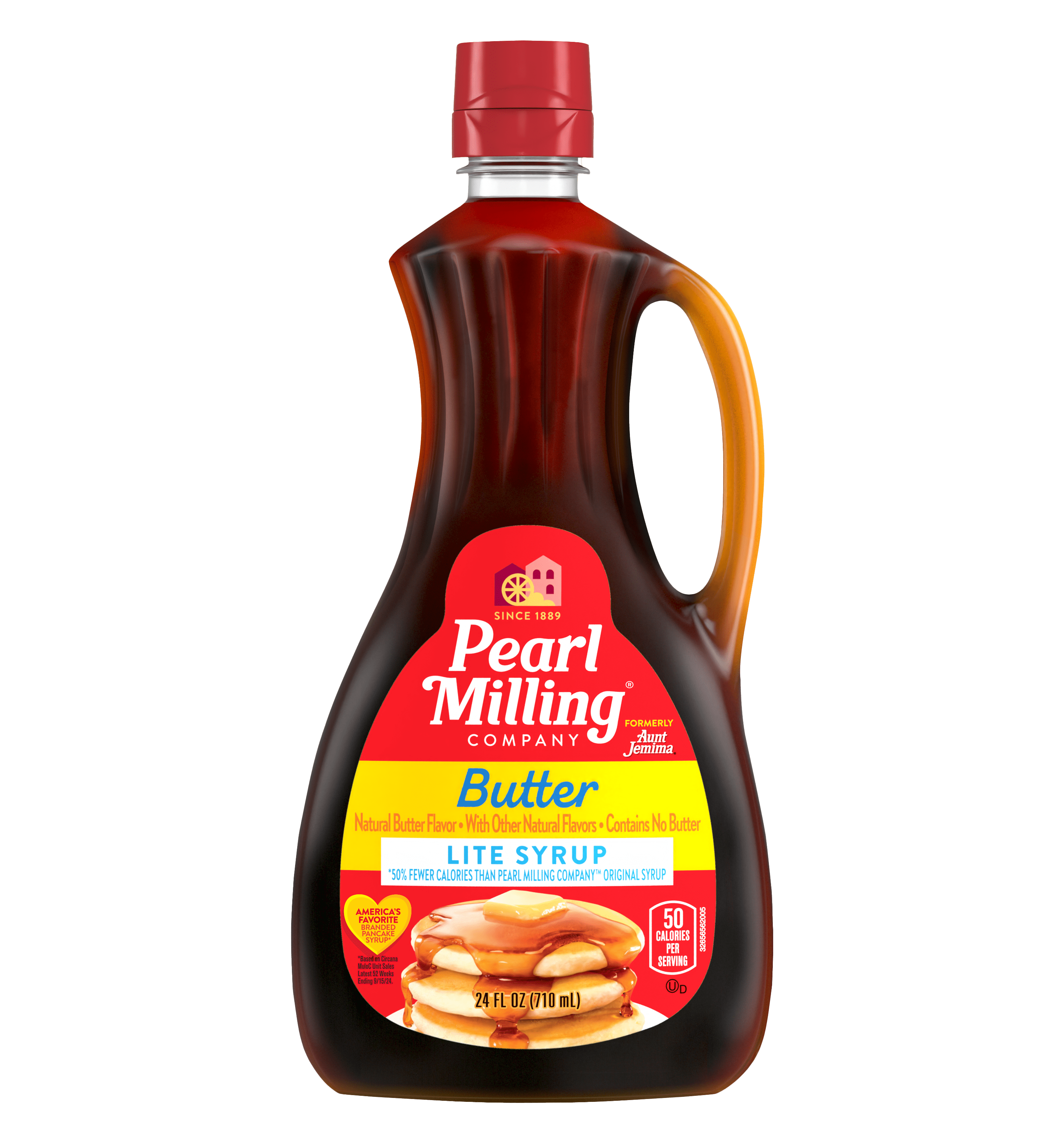 (3 pack) Pearl Milling Company Butter Light Syrup Dispenser, 24oz, Single Bottle, 24 Servings Per Container