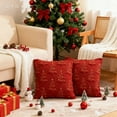 thumbnail image 6 of Sanmadrola Christmas Pillow Covers Soft Fluffy Pillowcases for Home Decor Winter Holiday Cushion Cases for Sofa Couch Bedroom Living Room Xmas Decoration 18x18 Red Christmas Tree, 6 of 7