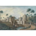 thumbnail image 2 of Luigi Mayer 14x11 Gold Ornate Wood Frame and Double Matted Museum Art Print Titled - Tombs of Great Arab Saints to Be Seen in the Neighborhood of Rosetta, Egypt (ca. 1800), 2 of 4