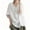 White, variant on Women Linen Oversized Tops Summer Casual V Neck 3/4 Sleeve Shirts Fashion Soft Loose Tees Solid Color Blouses (XL, Black)