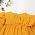 thumbnail image 2 of IBTOM CASTLE Toddler Kids Girls Mexican Dress Long Sleeve Floral Embroidery Dress Cinco de Mayo Fiesta Birthday Party Dresses 12-18 Months Yellow, 2 of 8