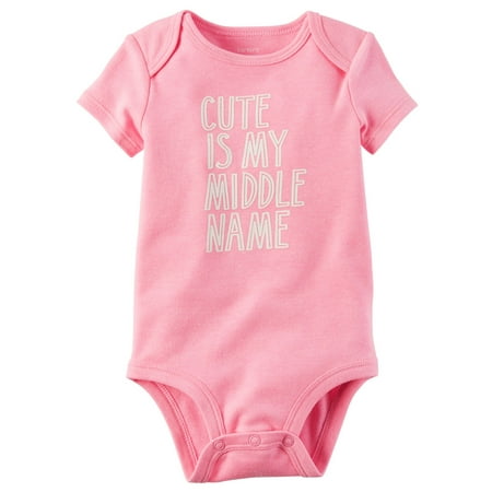Beautiful Baby Girl Name - Carter's Baby Girls' Neon Middle Name Cute Collectible Bodysuit, 24 Months