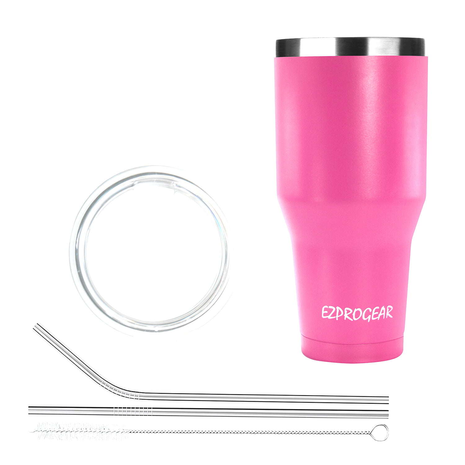 40 oz Tumbler with Handle and Straw, Pink Insulated Travel Mug Iced Coffee  Cup, Reusable Stainless S…See more 40 oz Tumbler with Handle and Straw