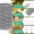 thumbnail image 2 of Uxcell 2-Pack Malla de Alambre para Aves de Corral, 3.9 in x 9.8 ft Cerca de Alambre de Hierro para Redes de Aves de Corral/Jardín/Protección de Plantas [Tono Plateado], 2 of 6