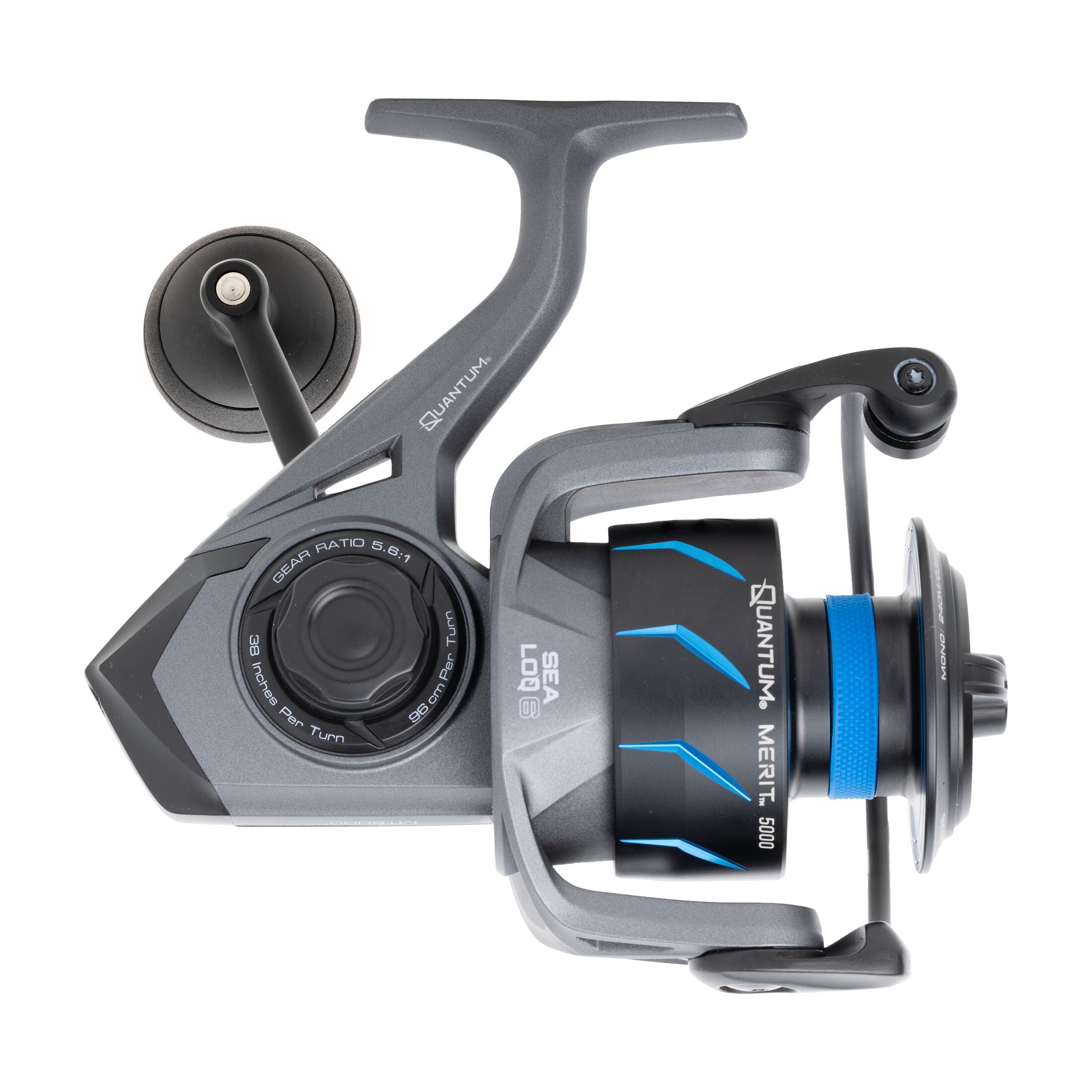 Quantum Merit Spinning Reel and Fishing Rod Combo, 7-Foot, Medium Power, 1-Piece Rod, Size 5000 Reel