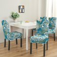 thumbnail image 2 of Decorative Bohemian Paisley Dining Chair Covers 4 Pack Vintage Floral Ethnic Retro Colorful Pattern Washable Polyester Stretch Slipcovers Removable Protector for Elegant Home, 2 of 7