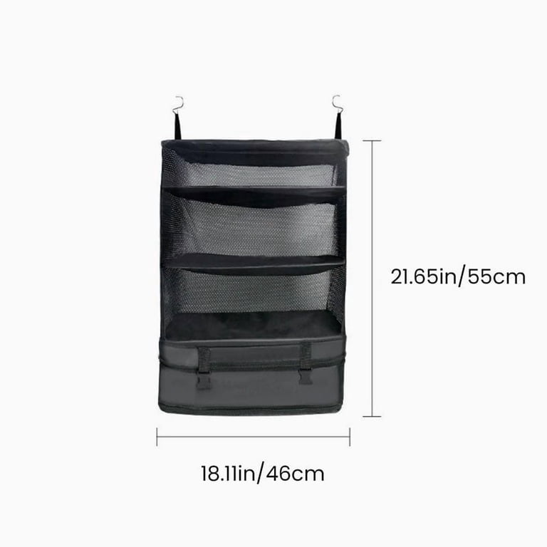 Foldable Travel Organizer Bag Hanging Storage System Multi Layer