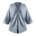 thumbnail image 5 of Aoochasliy Womens Cardigan Clearance Bat Sleeve Long Sleeve Cardigan Loose Coat, 5 of 6
