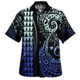 thumbnail image 4 of Camisa de playa de manga corta con estampado 3D para hombres, ropa tribal isleña polinesia, camisas casuales con botones para hombres, ropa, 4 of 5