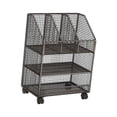 thumbnail image 4 of Tnarru Movable Bookshelf Book Organizer Space Saving Multi Tiers Compact Multifunctional Living Room Study Magazines Holder File Rack Three Layer, 4 of 8