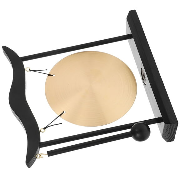 Moluckfu 1Set Brass Percussion Gong Zen Table Gong Room Decor Copper