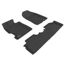 3D MAXpider Complete Set Custom Fit All-Weather Floor Mat for Select Honda Civic Models - Kagu Rubber (Black)
