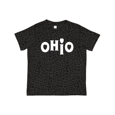 

Inktastic Ohio Hearts White Text Gift Toddler Boy or Toddler Girl T-Shirt