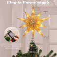 thumbnail image 4 of Lewondr Christmas Tree Topper Star with Remote Control,13inch Star Tree Topper with LED Light Beads, 10-Point Star Treetop for Home Xmas Decoration, 6H Timer 8 Lighting Modes, Champagne Gold, 4 of 8