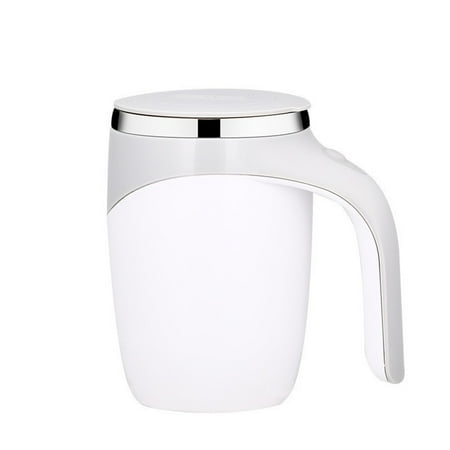 

BZPIZ Self Stirring Coffee Cup Automatic Magnetic Mixing Cup Travel Cup for Chocolate Milk Tea Office Home 380ml White
