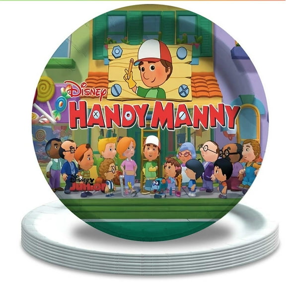 Handy Manny Birthday Plates Disposable Dinnerware Party Supplies Decorations Tableware