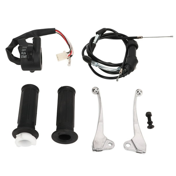 Kit de palanca de freno, interruptor de arranque y apagado con empuñadura de cable del acelerador para motos de cross PW50 PY50