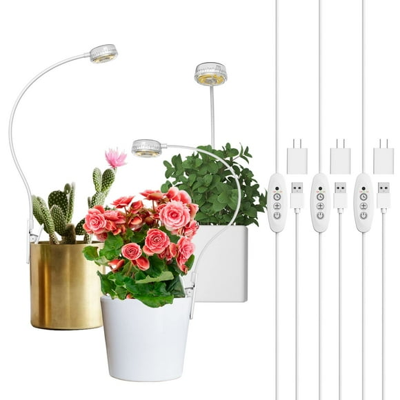 Lámpara LED para plantas Grow Lights SANSI, clip para macetas, espectro completo