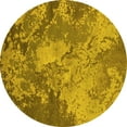 thumbnail image 1 of Ahgly Company Indoor Round Oriental Yellow Industrial Area Rugs, 6' Round, 1 of 4