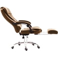 thumbnail image 1 of Silla Ejecutiva Ergonómica con Altura Ajustable de Escritorio Sillón para Oficina con 7 Puntos de Masajes Y Reposapies con Ruedas Giratorias 360 Grados Lumax  Color Marrón, 1 of 5