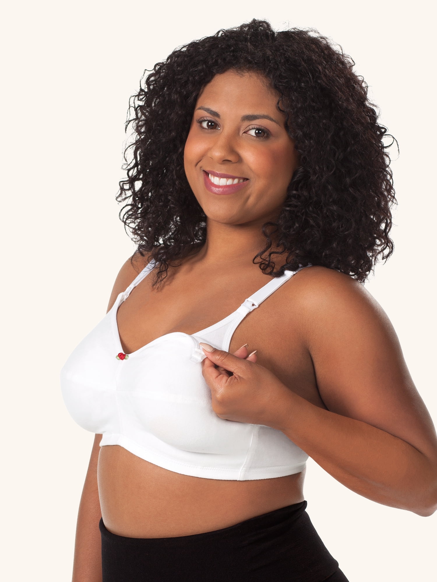Leading Lady, The Uma, Wireless Nursing Bra, Unpadded, Postpartum Breastfeeding, Nursing Clips, Inner Sling, Cotton, 2 Pack (Women's)