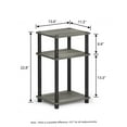 thumbnail image 4 of HOMLUX 2-Pack 11.5" x 13.4" x 22.8" 3-Tier Wood Nightstand Modern End Table, Gray, 4 of 7