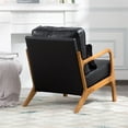 thumbnail image 4 of BSHTI Accent Chair,Mid-Century Styles,High-Density Sponge,Solid Wood,Non-Slip Leg,Cushions are Removable Black Colour,Perfect for Living Room,Bedroom,Office, 4 of 33