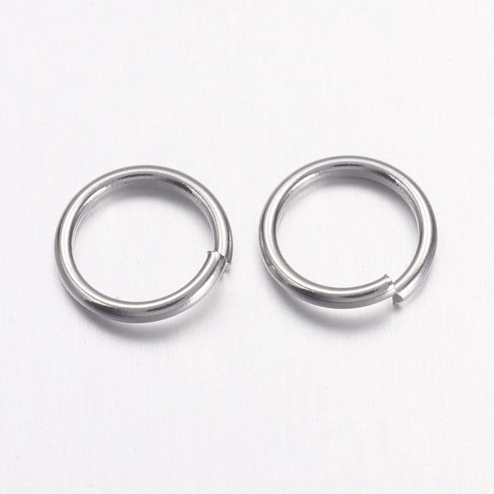 Resistant 304 Stainless Steel Open Jump Rings Round Stainless Steel Color 5.5x1mm 18 Gauge Inner Diameter: 3.5mm diy