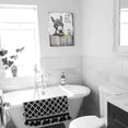 thumbnail image 5 of HFDF Farmhouse Donkey Bathroom Decor Wall Art Funny Farmhouse Donkey Bathroom Picture Black and White Donkey Painting Rustic Wall Décor for Bathroom Toilet Artwork 16x20inch Framed, 5 of 7