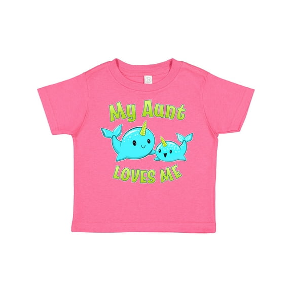 Inktastic My Aunt loves me- cute narwhal Boys or Girls Toddler T-Shirt