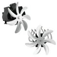 Wood Stove Fan 7 Blade Aluminum Alloy Low Noise Wall Hanging Heat