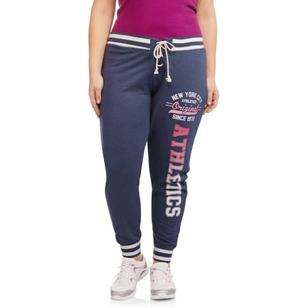 Juniors' Plus Active Lace Up Graphic Jogger