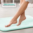 thumbnail image 4 of Set of 2 Small Clara Clark Bath Mat Bathroom Rug - Absorbent Memory Foam Bath Rugs - Non-Slip, Thick, Cozy Velvet Feel Microfiber Bathrug, Plush Shower, Toilet- Floor Bathmats Carpet - Aqua - 17"x24", 4 of 6