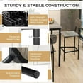 thumbnail image 3 of QinZhisheng E-commerce 5-Piece Counter Height Dining Table Set, Industrial Kitchen Table and Chairs for 4, Space-Saving Dinette Set with Bar Stools for Dining Room, Pub, Restaurant (Grey Oak), 3 of 8