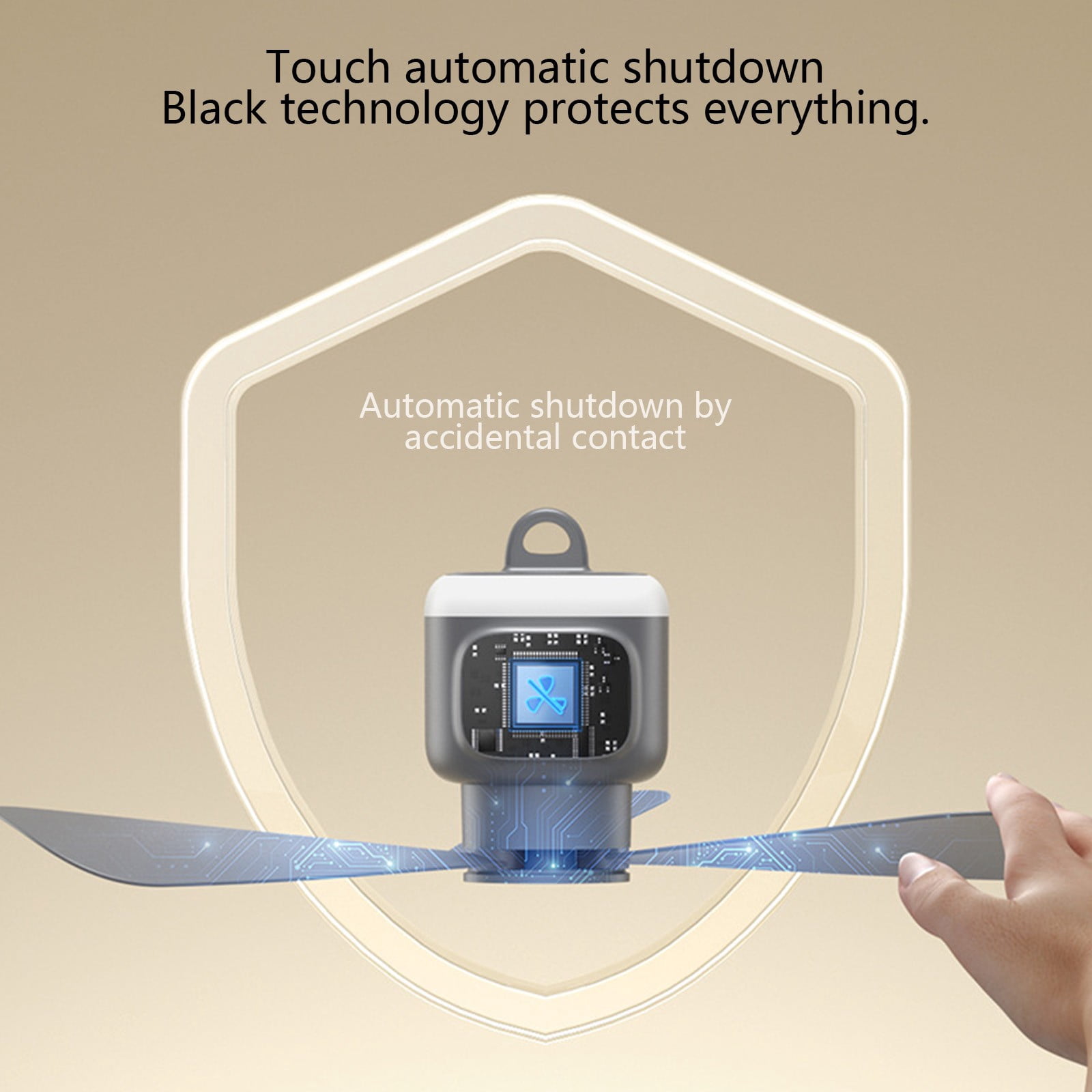 Loyerfyivos Battery-Powered Ceiling Fan with Light, 17.7-Inch Outdoor Fan with Remote Control, 12,000mAh Rechargeable, Quiet 3+1 Speed Modes, Timer Function & 30H Runtime for Tent, Patio, Camping