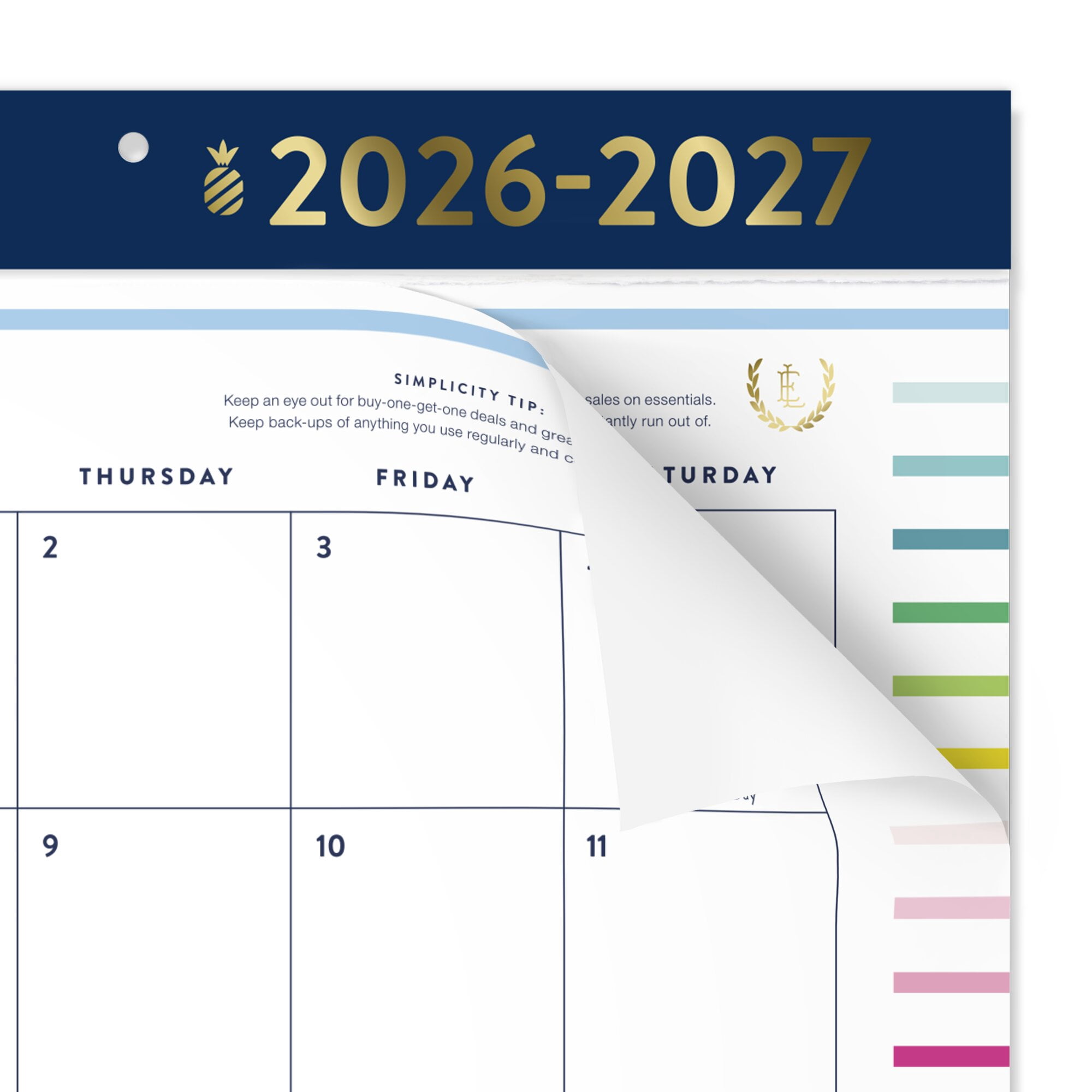 Simplified by Emily Ley for AT-A-GLANCE Academic 2026-2027 Monthly Desk Pad