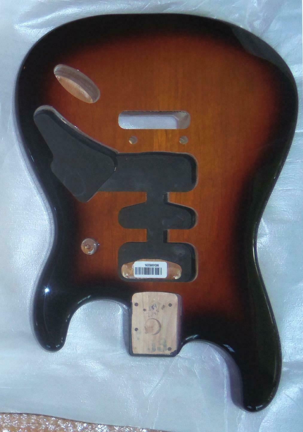Fender® MIM HSH Deluxe Sunburst Strat Body~2 Post Bridge~4.6 Lbs~Contoured-New