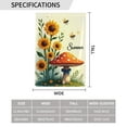 thumbnail image 3 of Summer Sunflower Mushroom Garden Flag 12x18 Inch Double Sided Outdoor Yard Decor Bee Floral Farmhouse Lawn Flag, 3 of 8